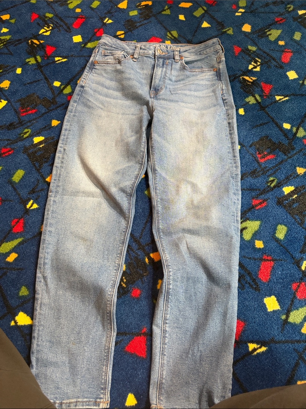 American Eagle Outfitters Light Blue Relaxed Straight Jeans